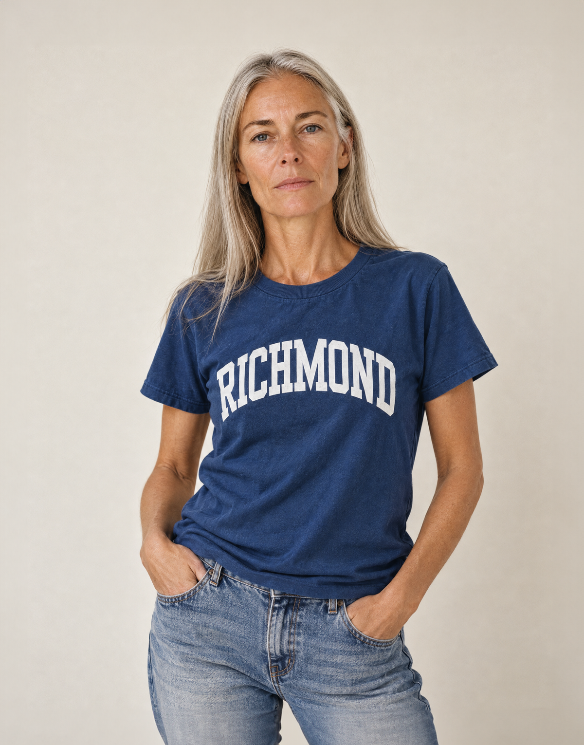Richmond Souvenir Varsity Tee in Navy