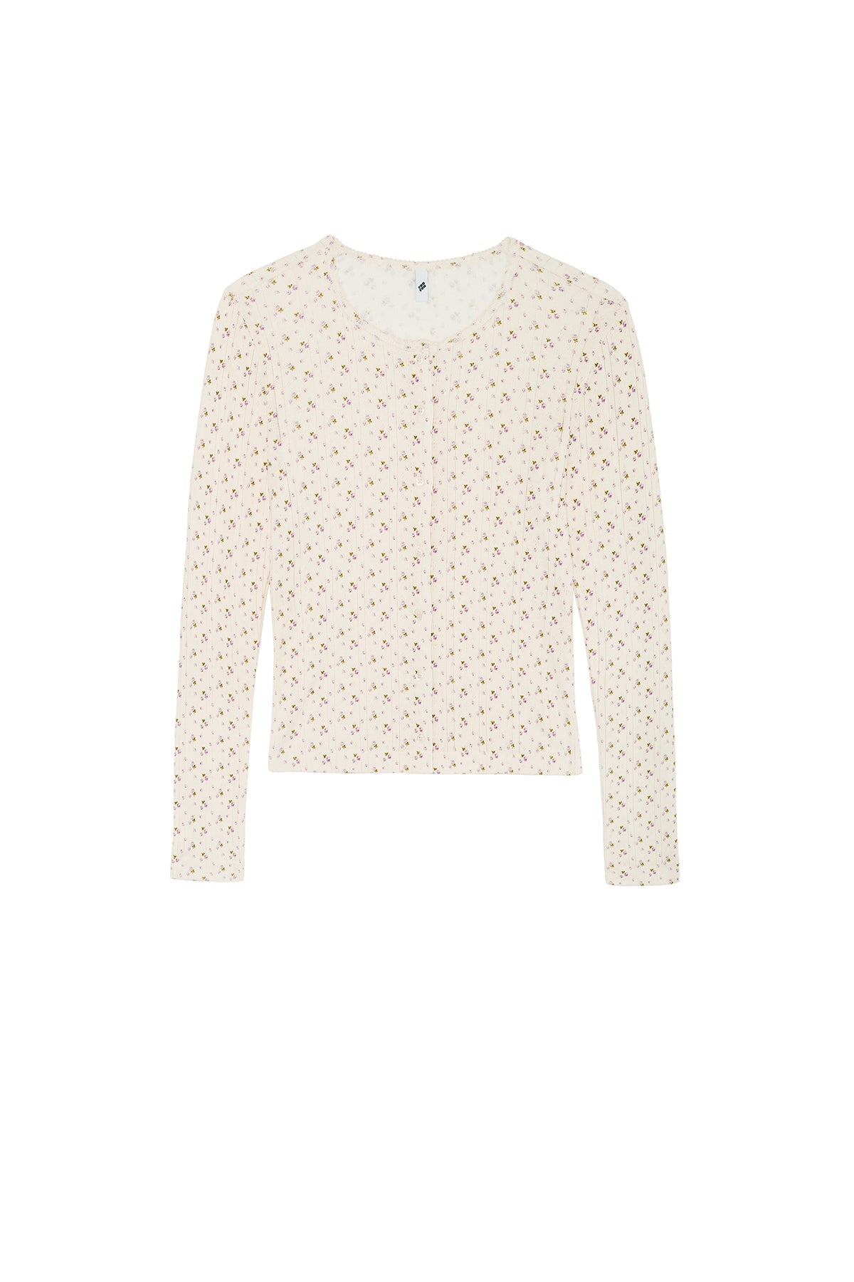 The Cardigan in English Rose Pointelle — view 3