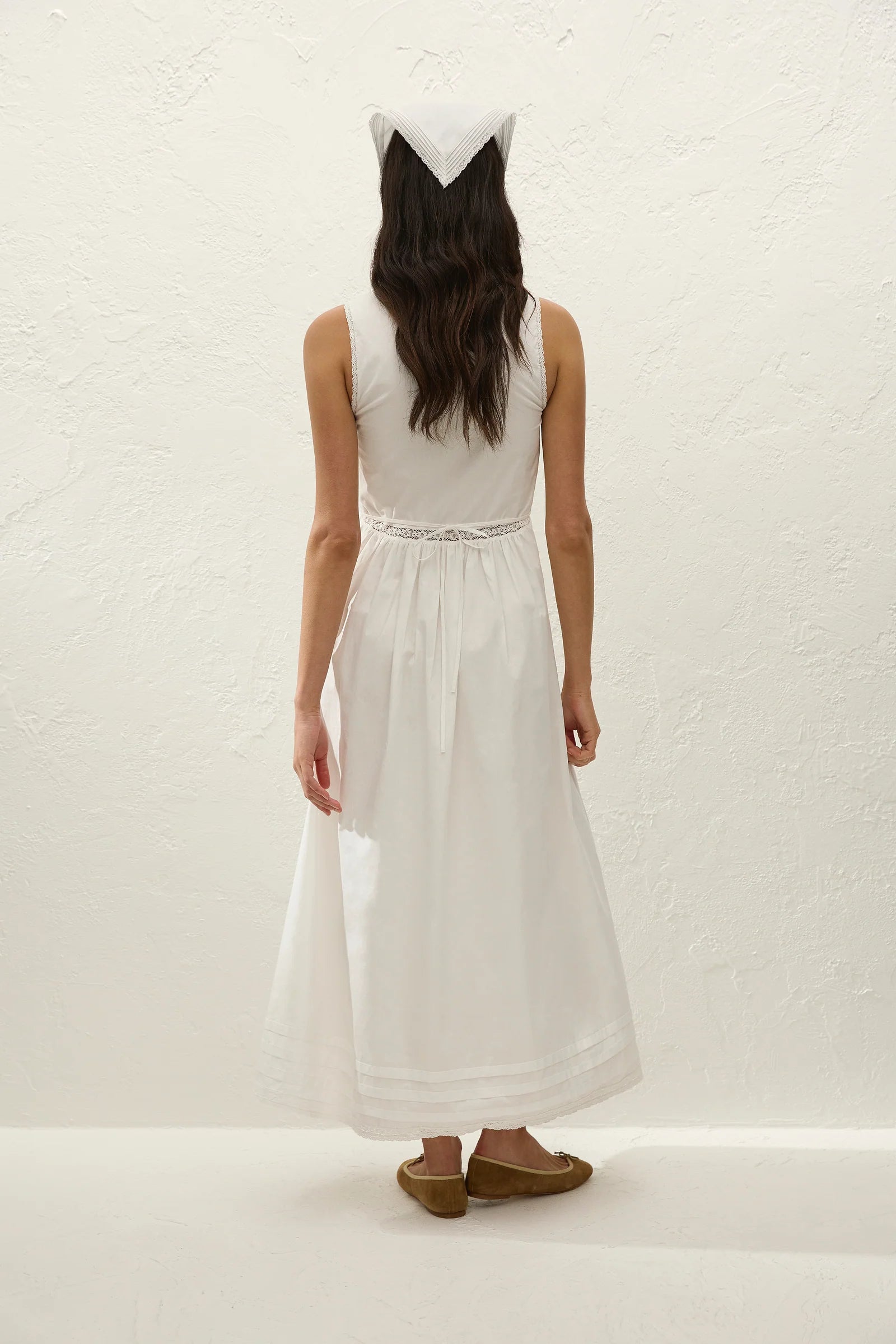 Fiora Mini Dress in Fresco Lace White — view 4