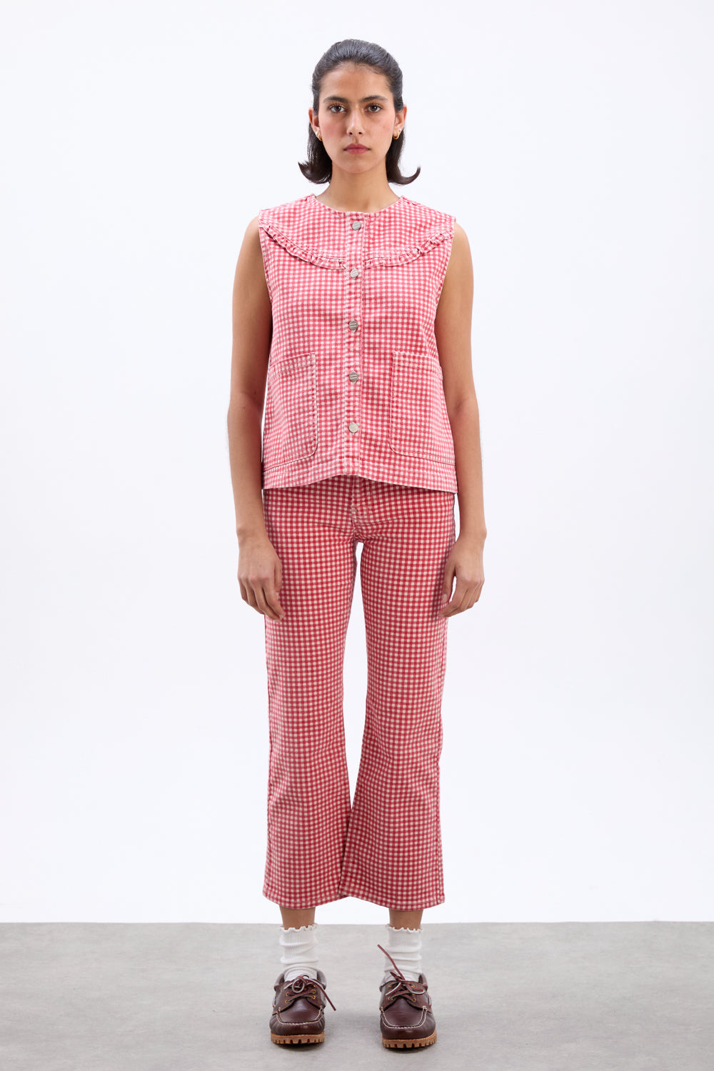 Kenny Jeans in Red Gingham