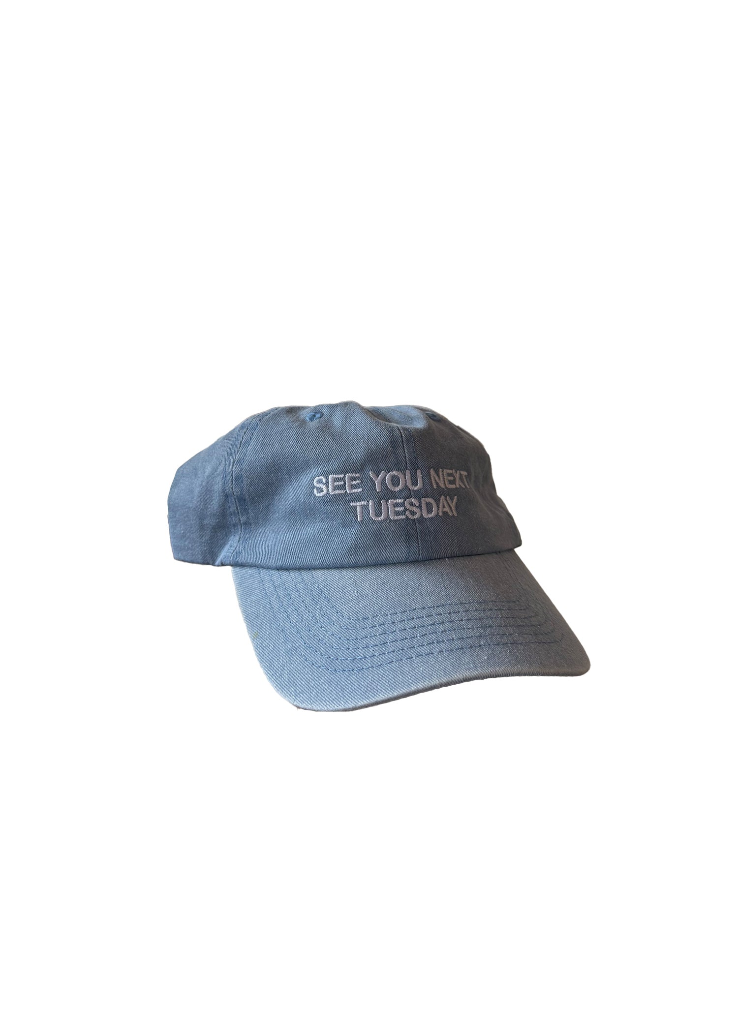 See You Next Tuesday Cap in Blue Denim