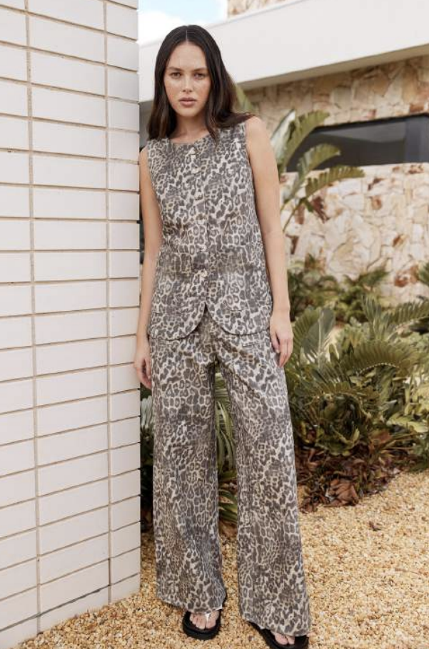 Animal Print Vest