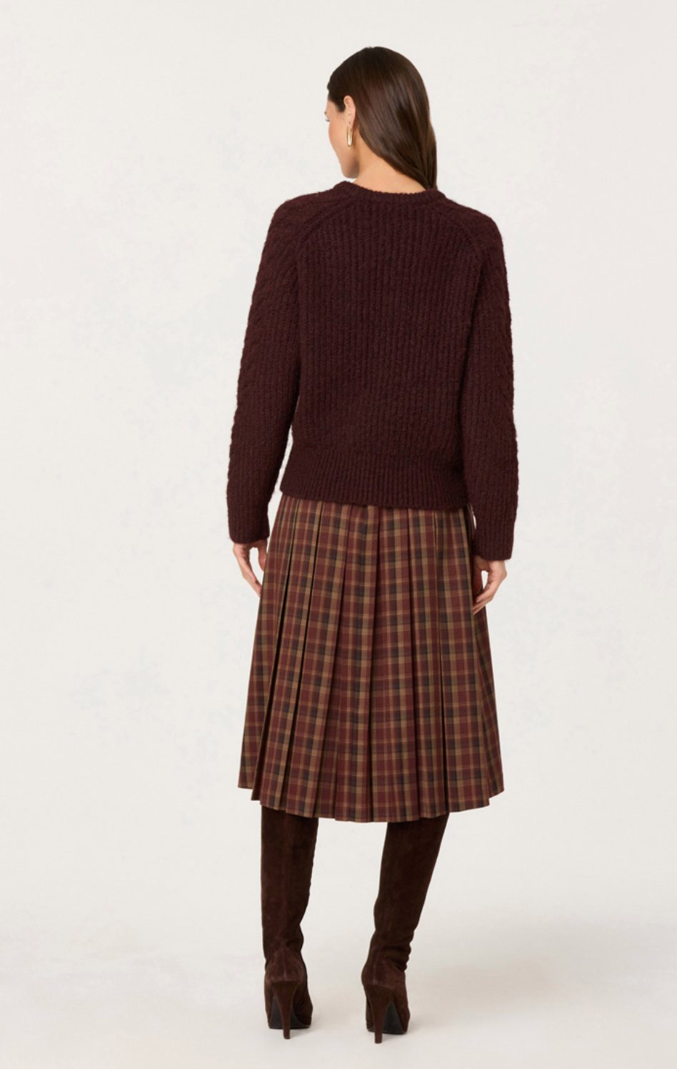 Taran Sweater in Wine — view 3
