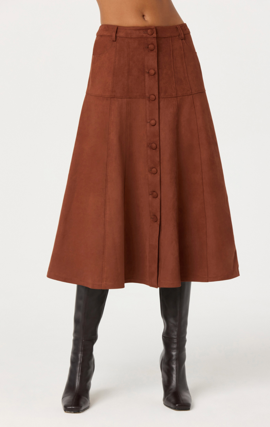 Zoya Skirt in Brown