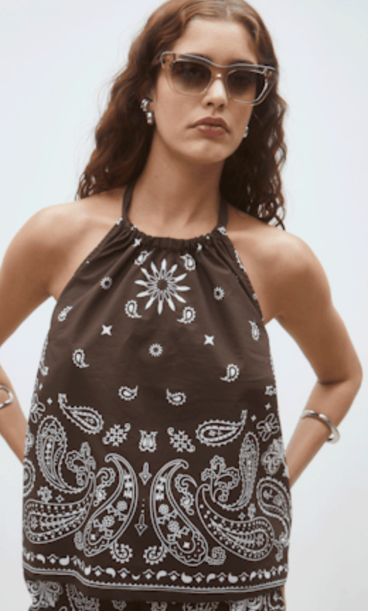 Looka Paisley Halter Top