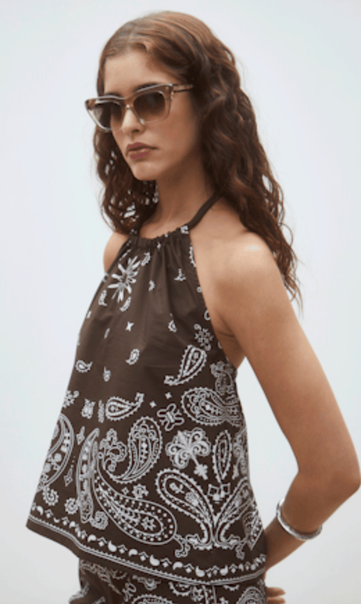 Looka Paisley Halter Top