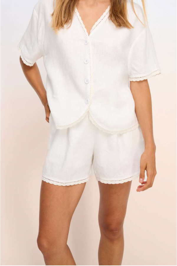 Hannah Shorts in White — view 4