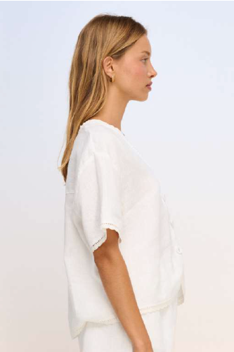 Hannah Blouse in White — view 3
