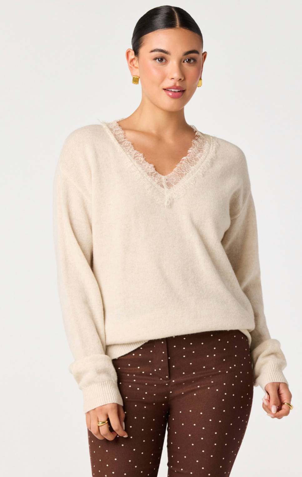 Jadyn Sweater in Ivory — view 3