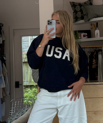 USA Sweatshirt in Navy