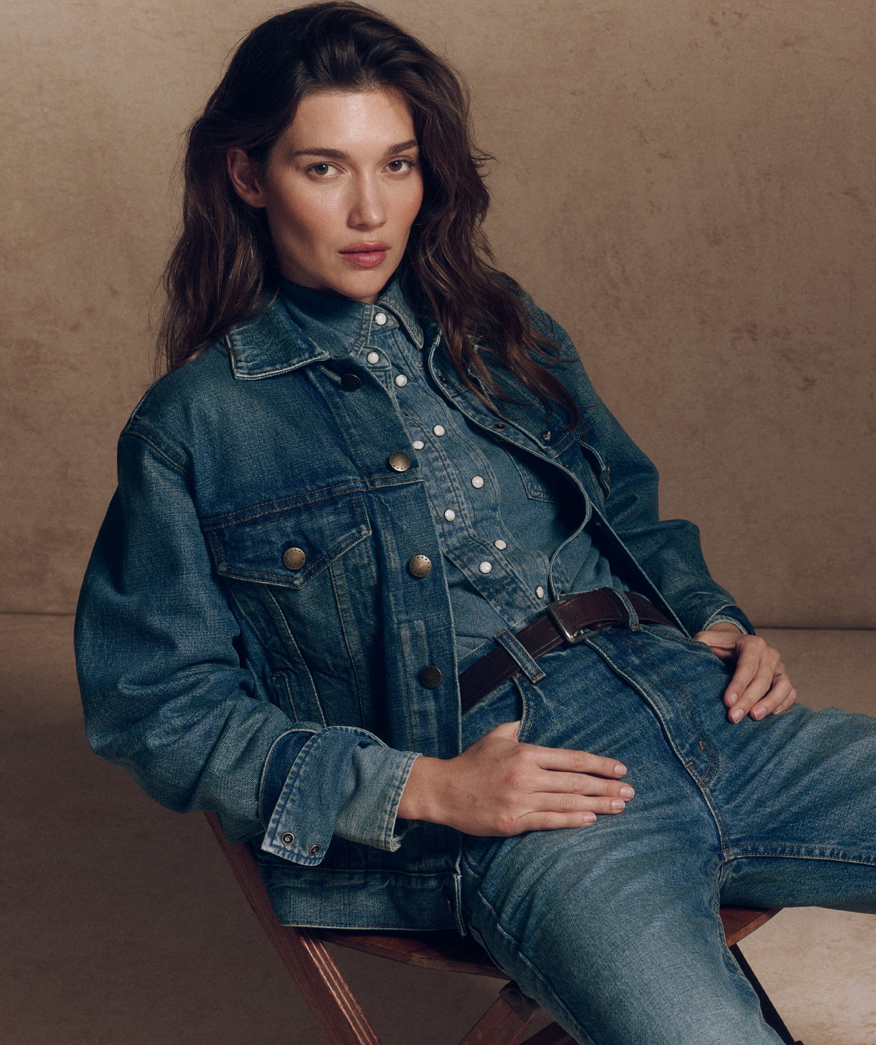 The Howdy Top in Denim