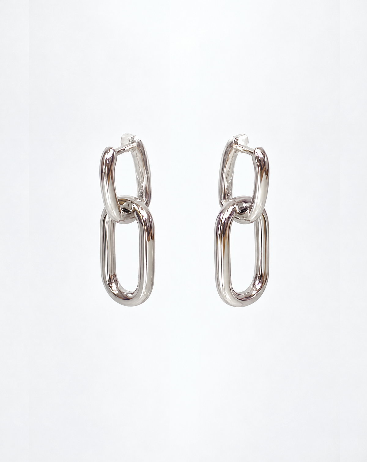 Sterling Silver Chain Link Hoops