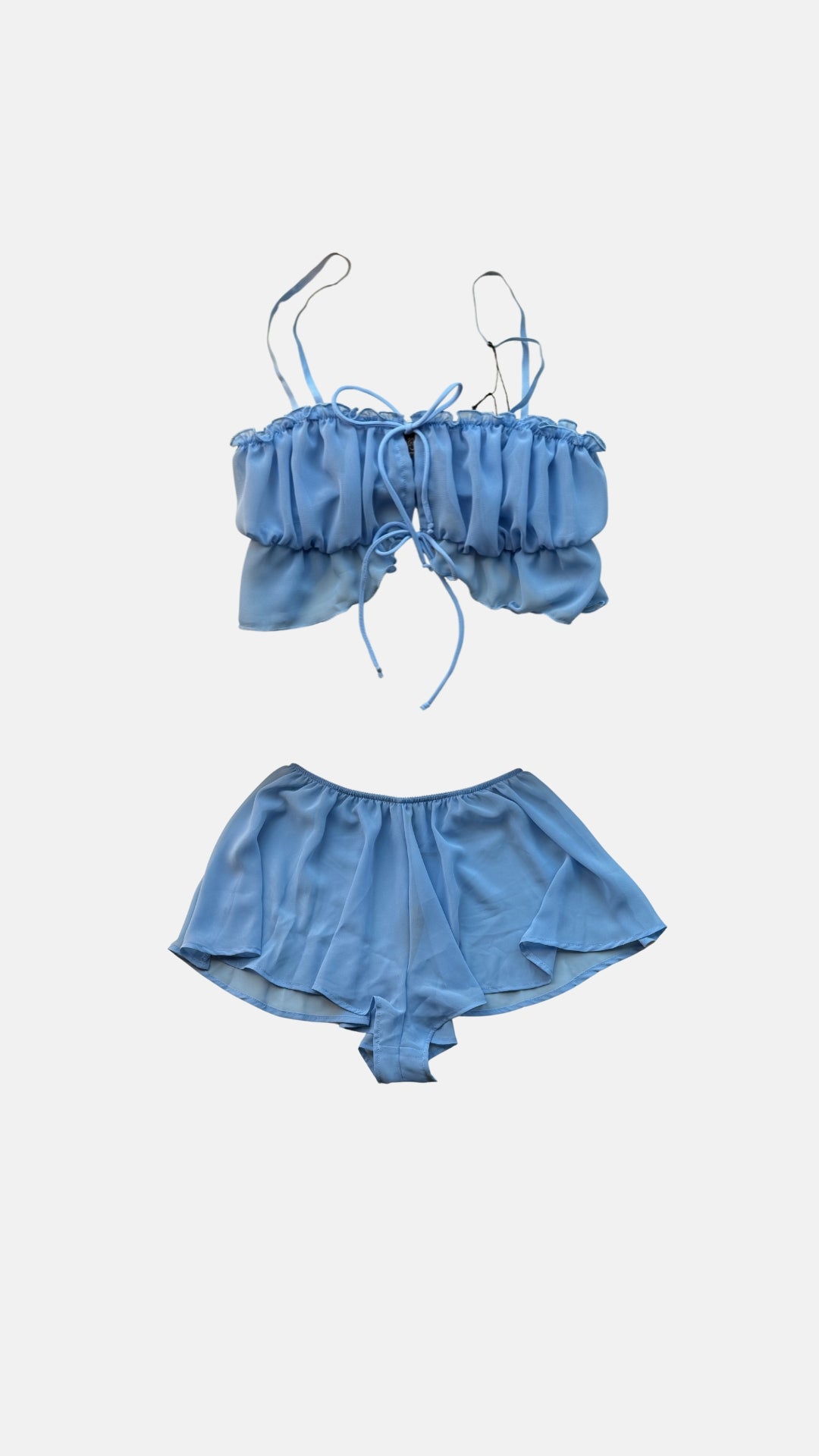 Coucou Lola Chiffon Petal Bralette in Perri-Perri