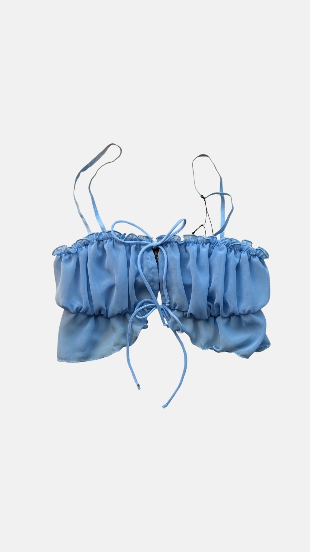 Coucou Lola Chiffon Petal Bralette in Perri-Perri