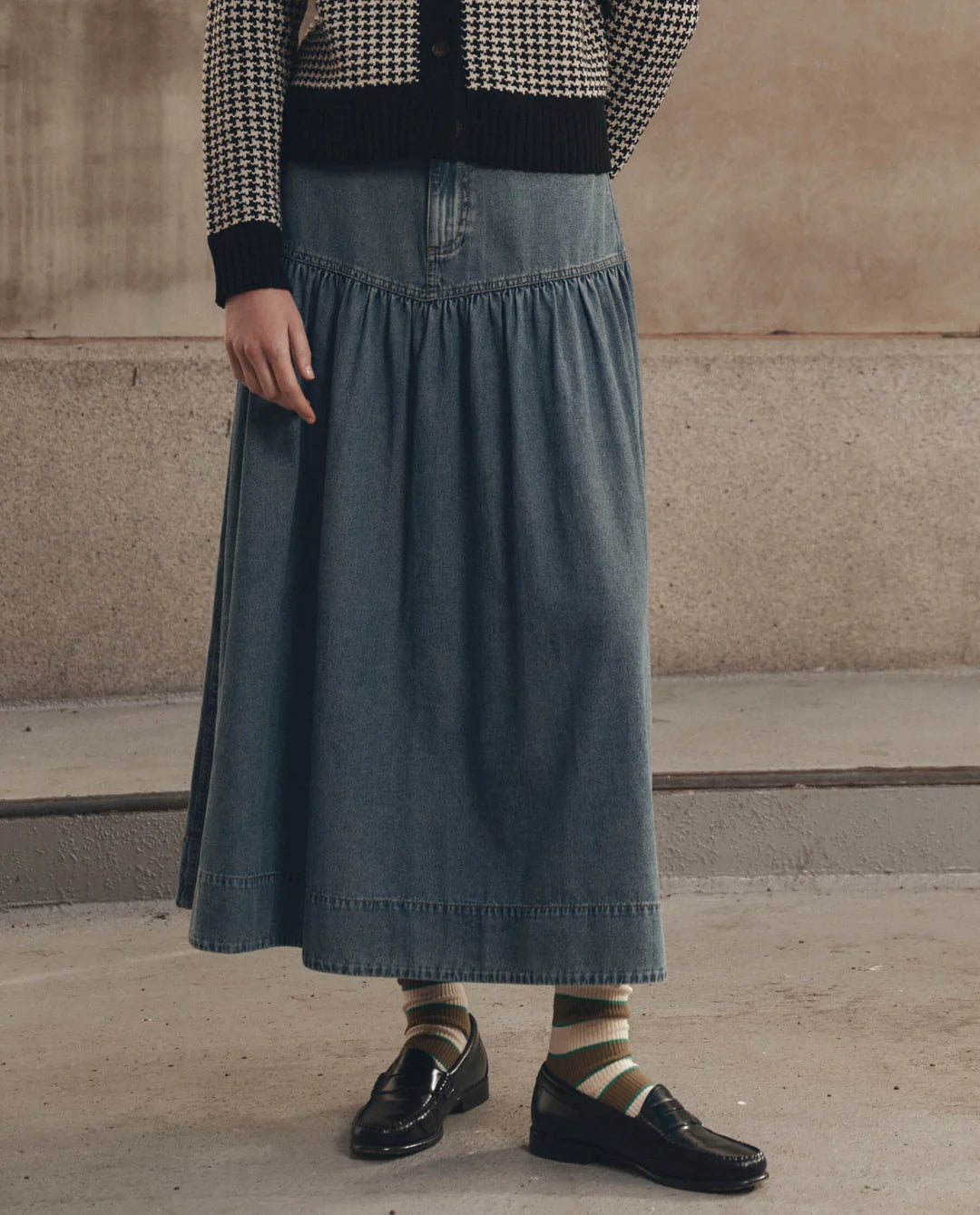 The Western Yoke Skirt in Denim