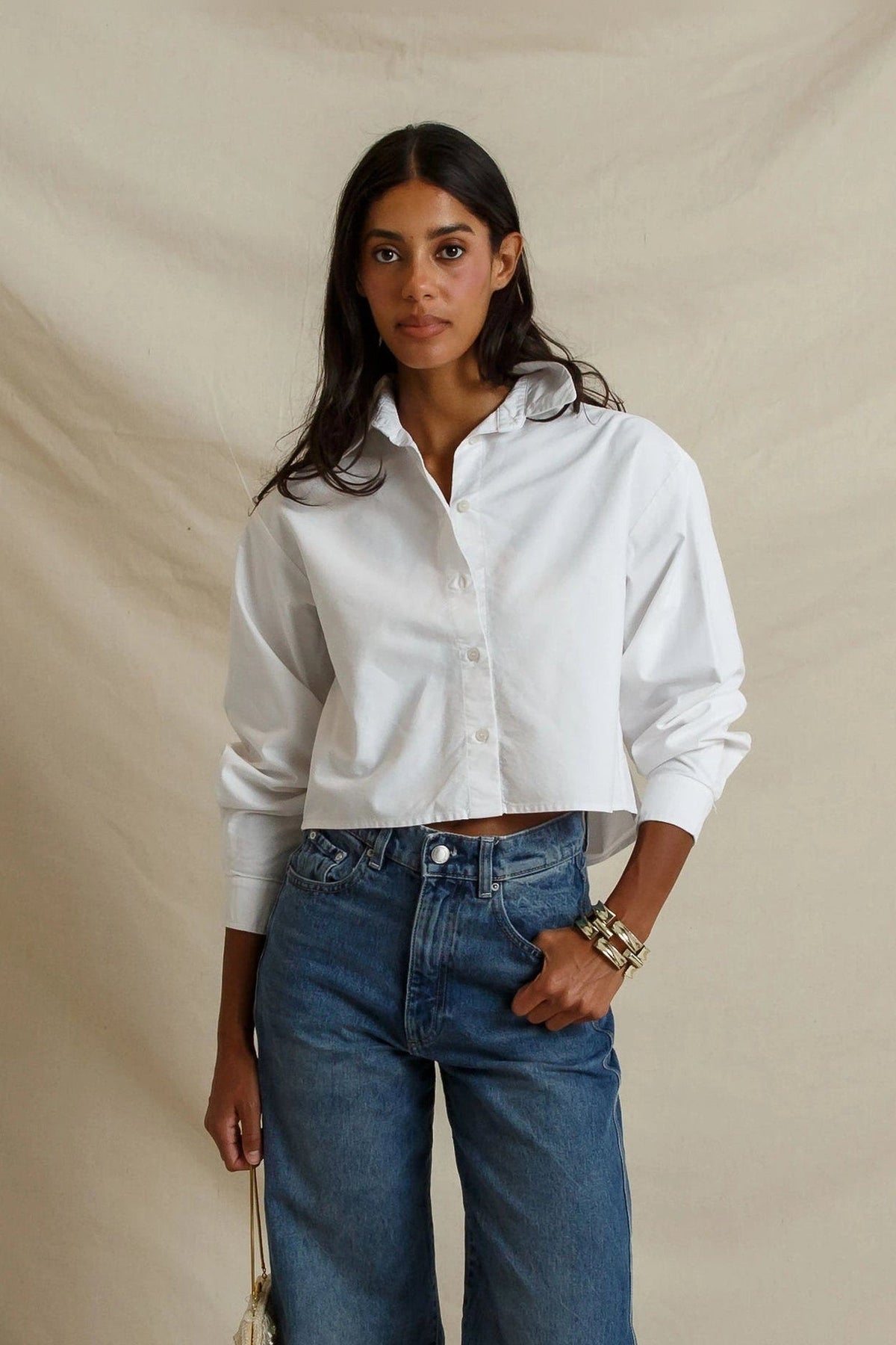 Naomi Button Down Shirt in White - view 1