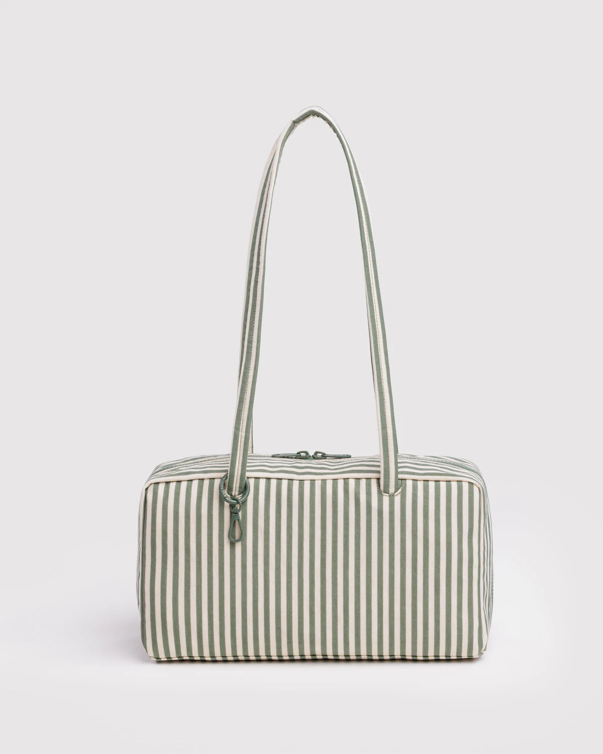 Nylon Bowler Bag in Sage Stripe