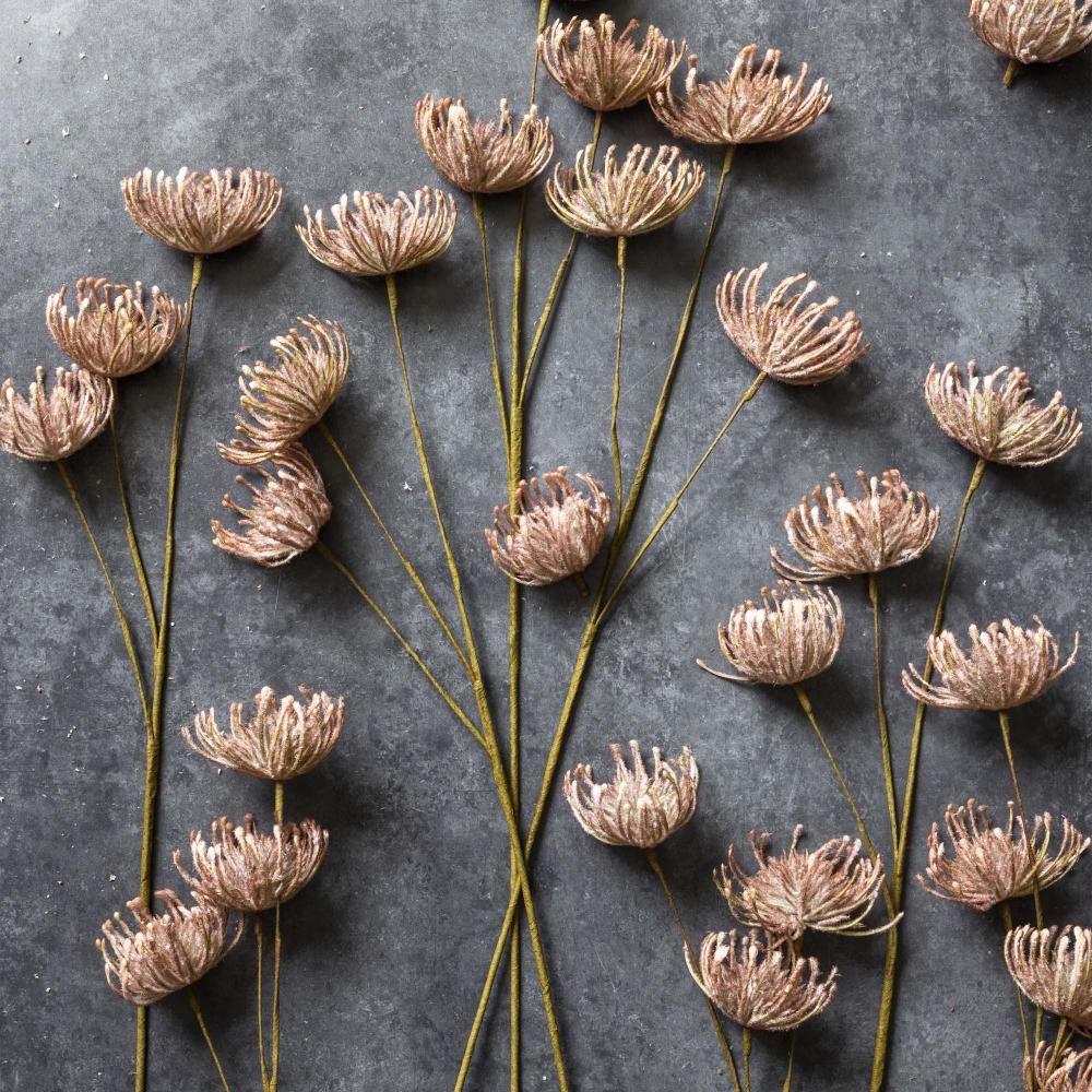 Artificial Leucospermum in Blush — view 3