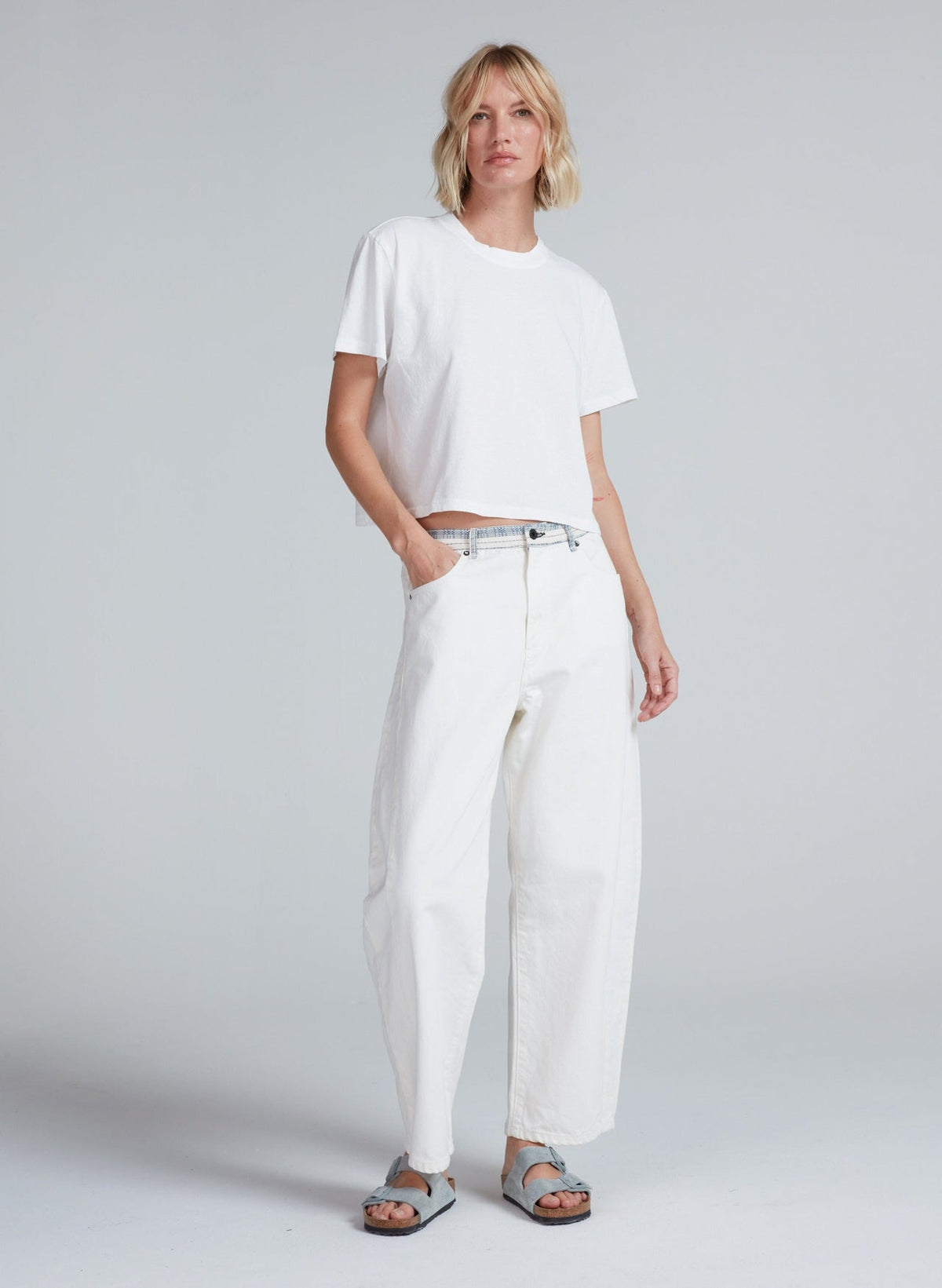 Catamaran Jean in White Sashiko — view 5
