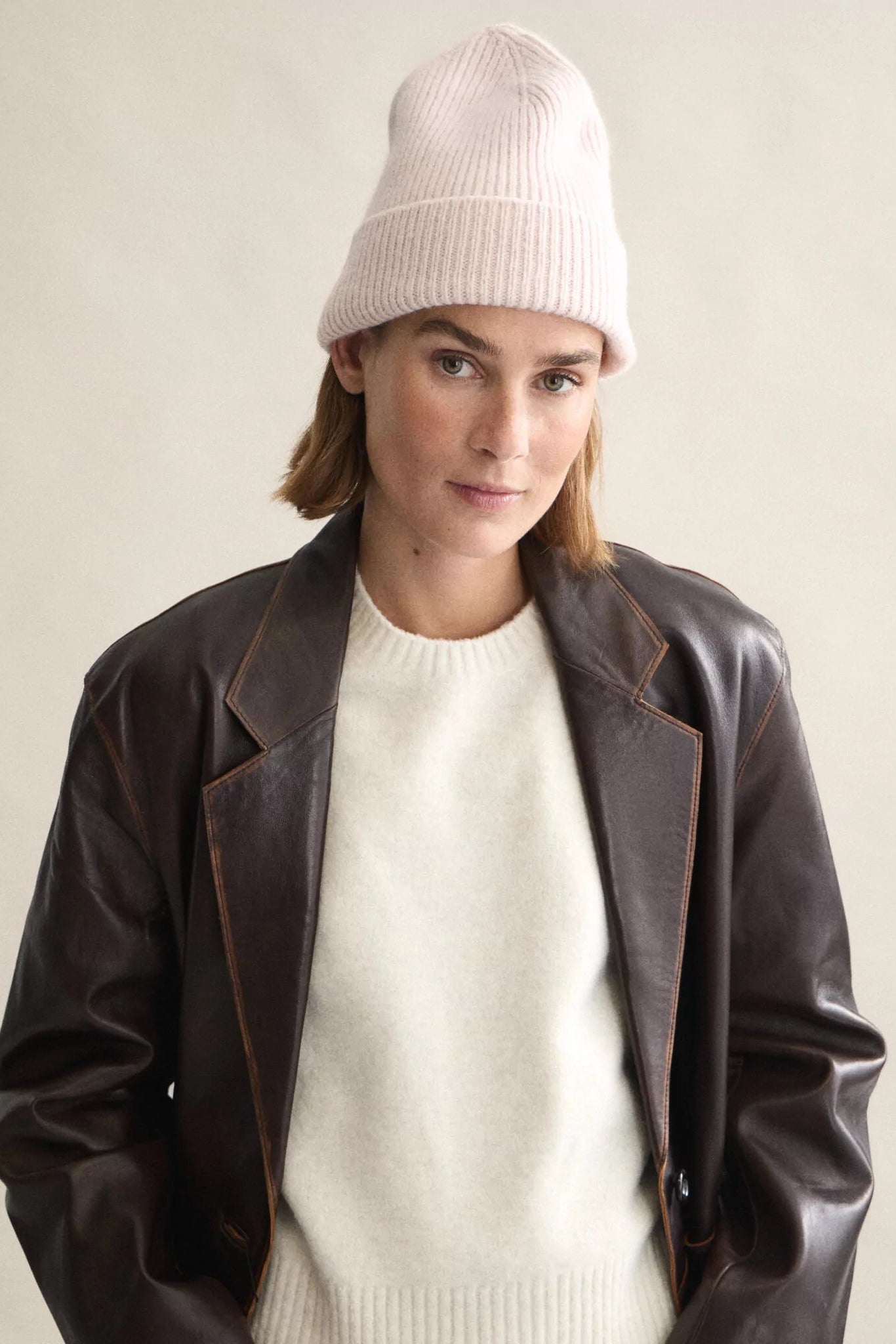 Le Bonnet Beanie in Misty Rose — view 3