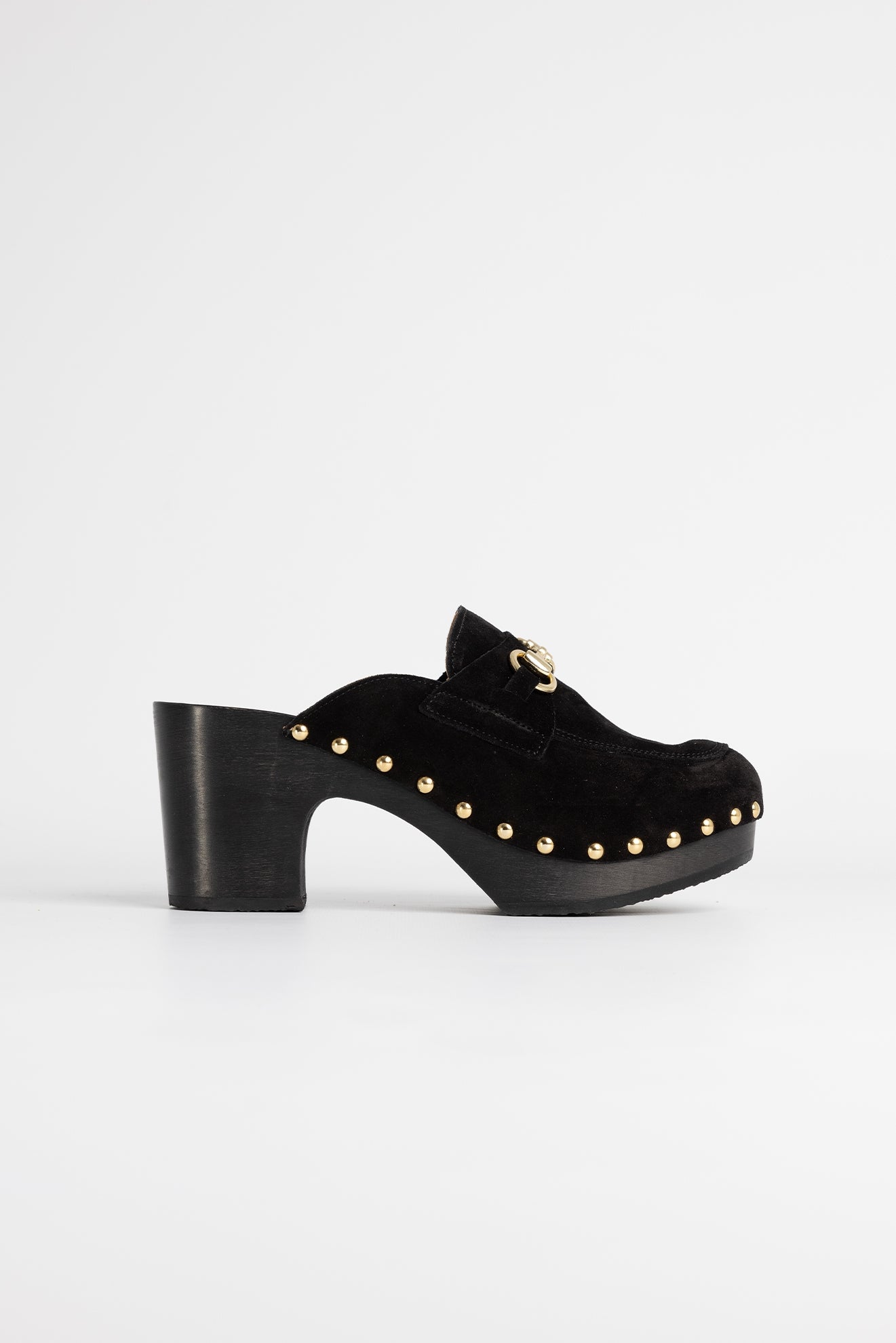 Yorsi Velvet Clog in Noir