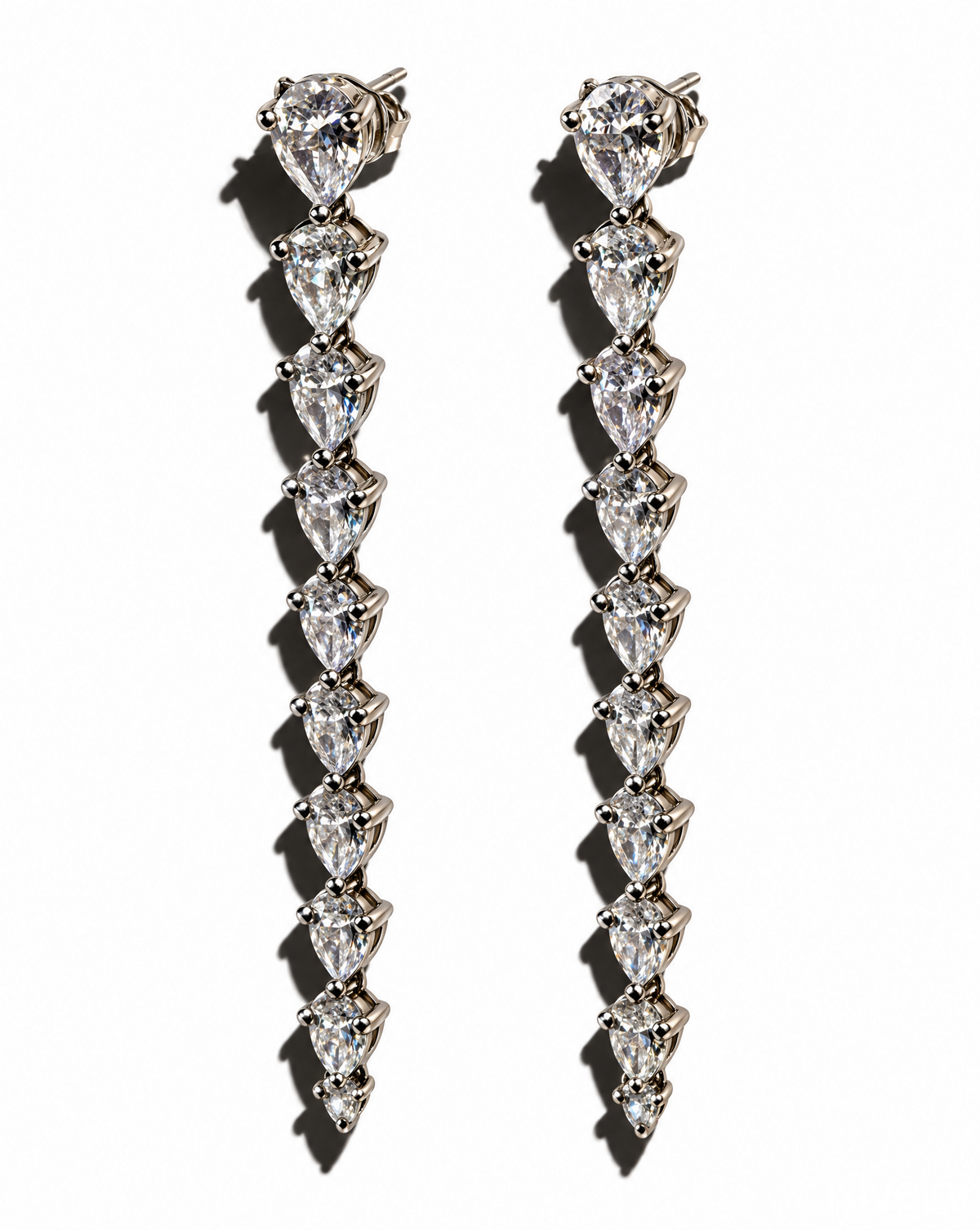 Sterling Silver Crystal Drop Earrings