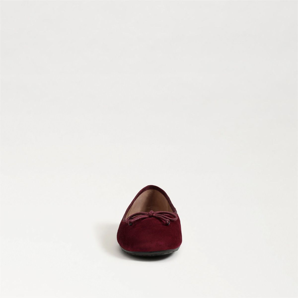 Alie Bow Ballet Flat in French Merlot by Sam Edelman — front, bow at the toe