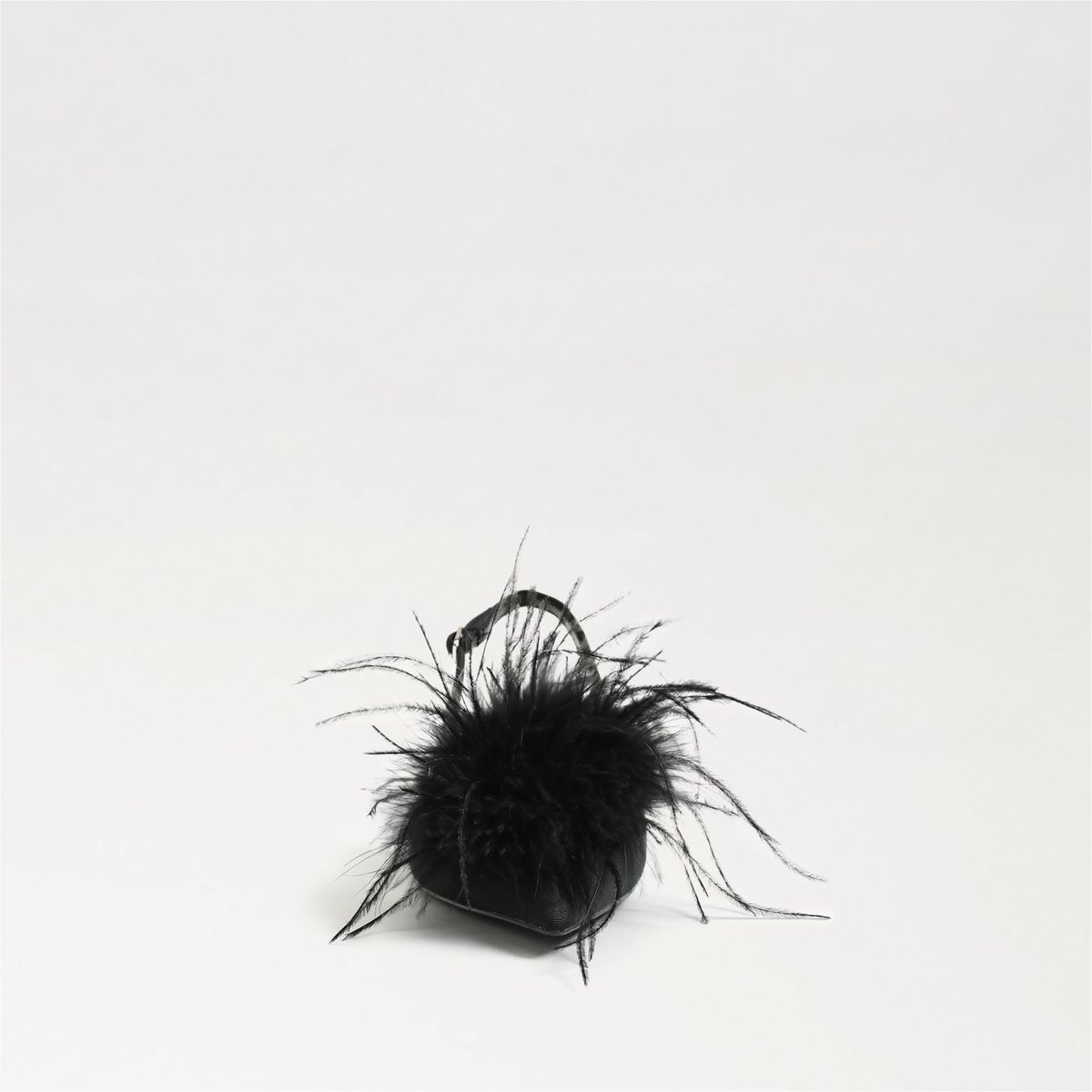 Finch Feather Slingback Pump in Black by Sam Edelman — front, feather pom at the toe