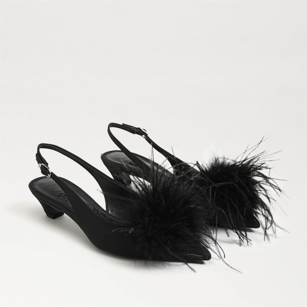 Finch Feather Slingback Pump in Black by Sam Edelman — both shoes, angled