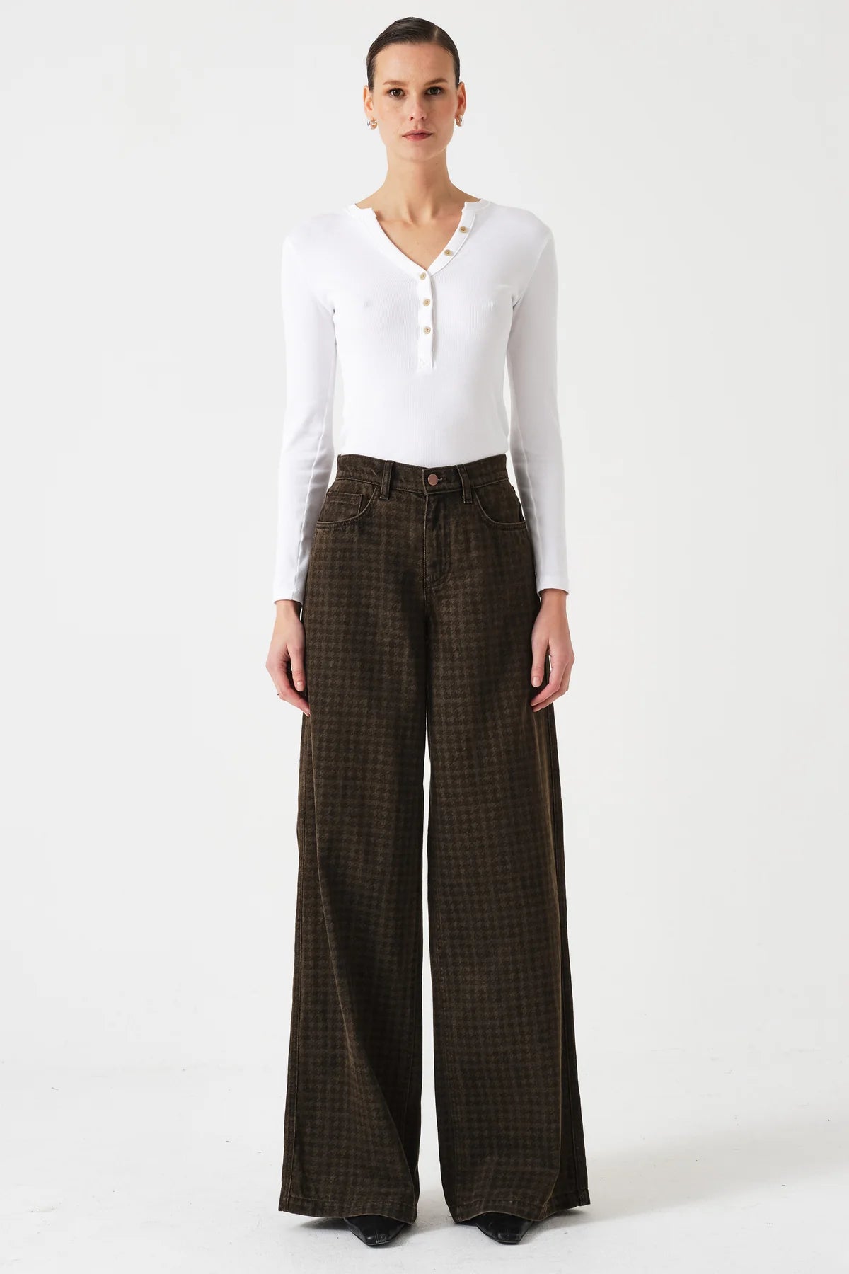 Bay Jean in Houndstooth Cacao — view 3