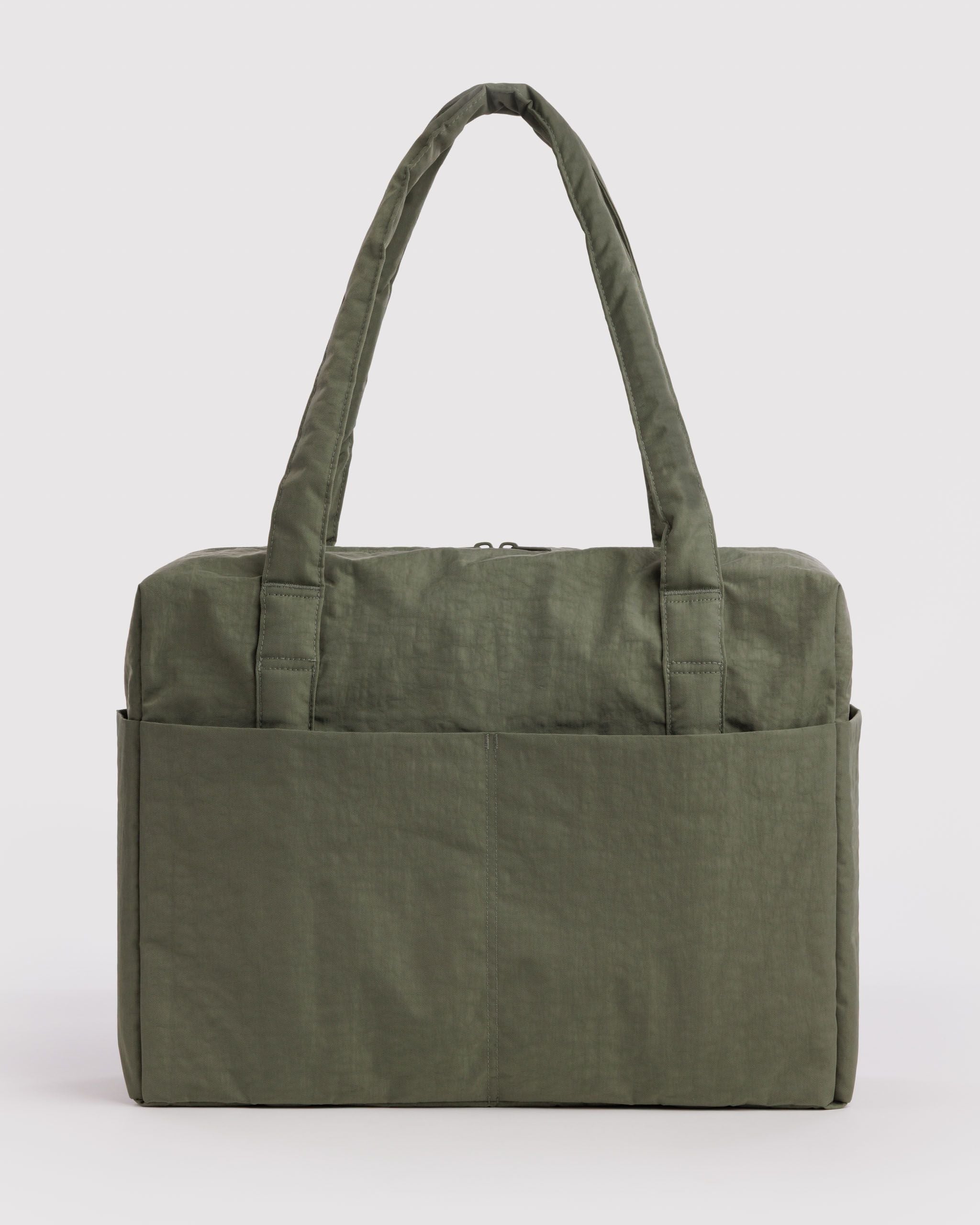 Baggu Cloud Carry-on in Caper — olive weekender bag, view 1