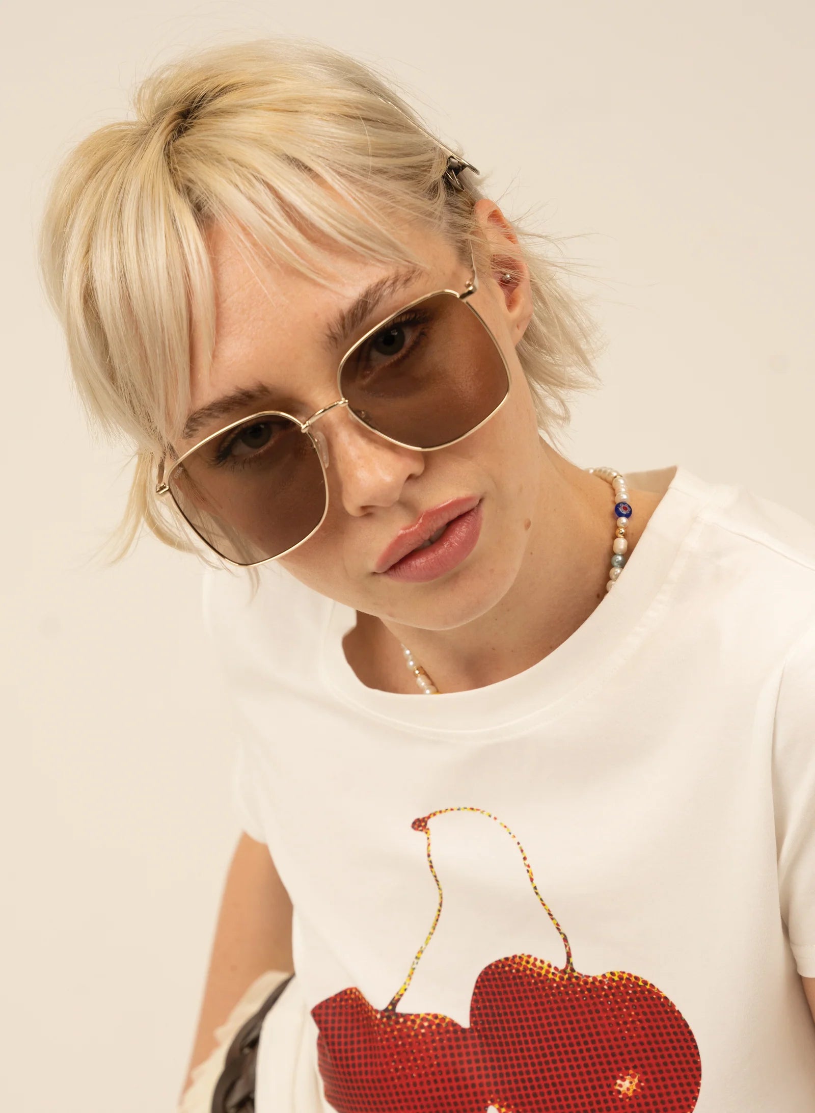 Florence Sunglasses in Gold — view 3