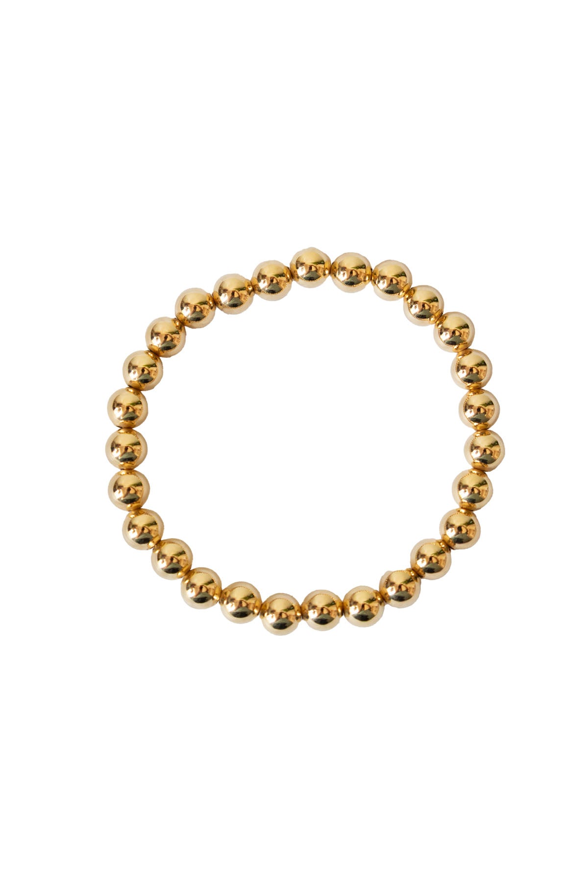 Gold Beaded Bracelet — front view
