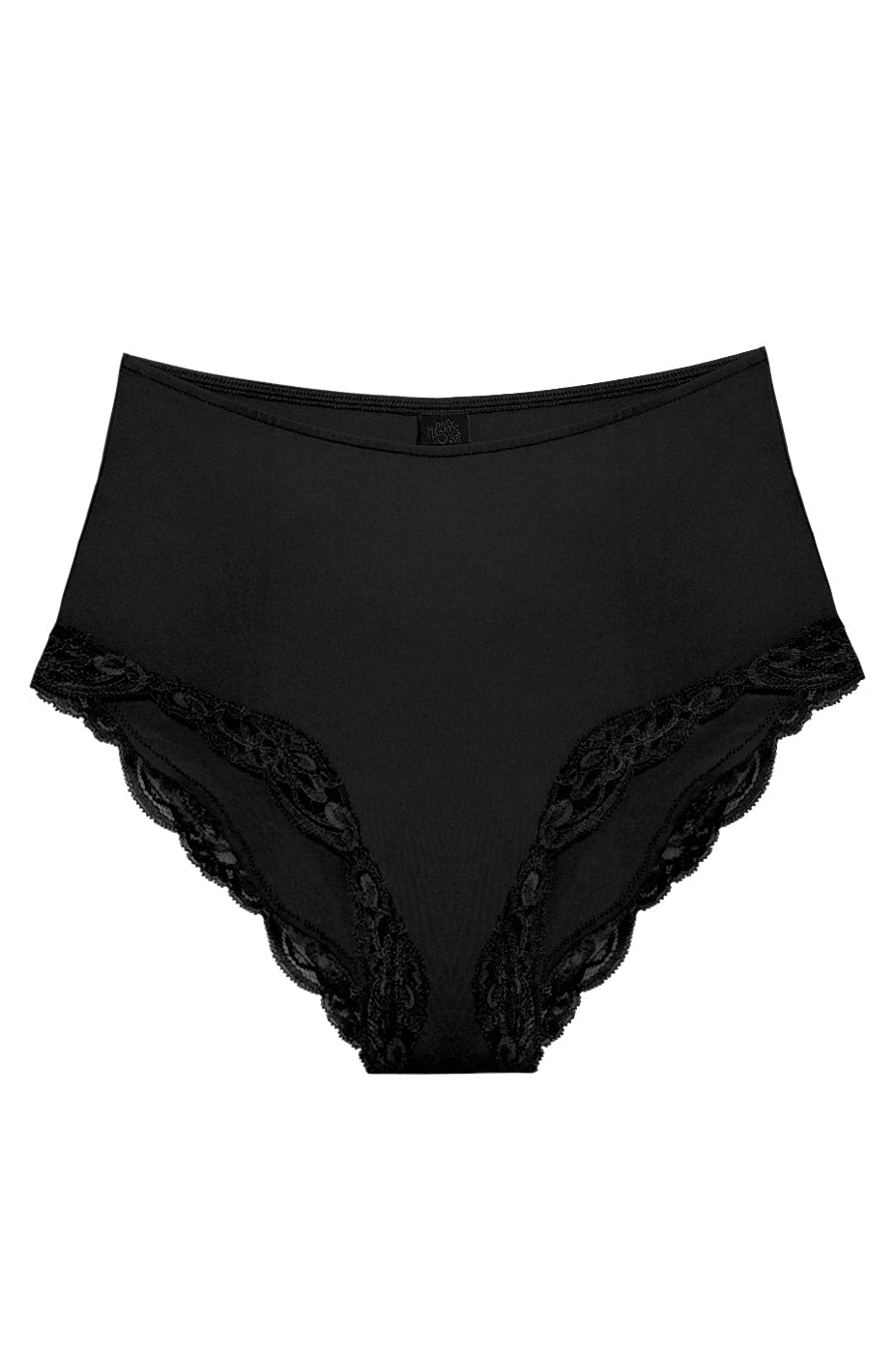 Delicious with Lace High Waisted Brief in Black — view 3