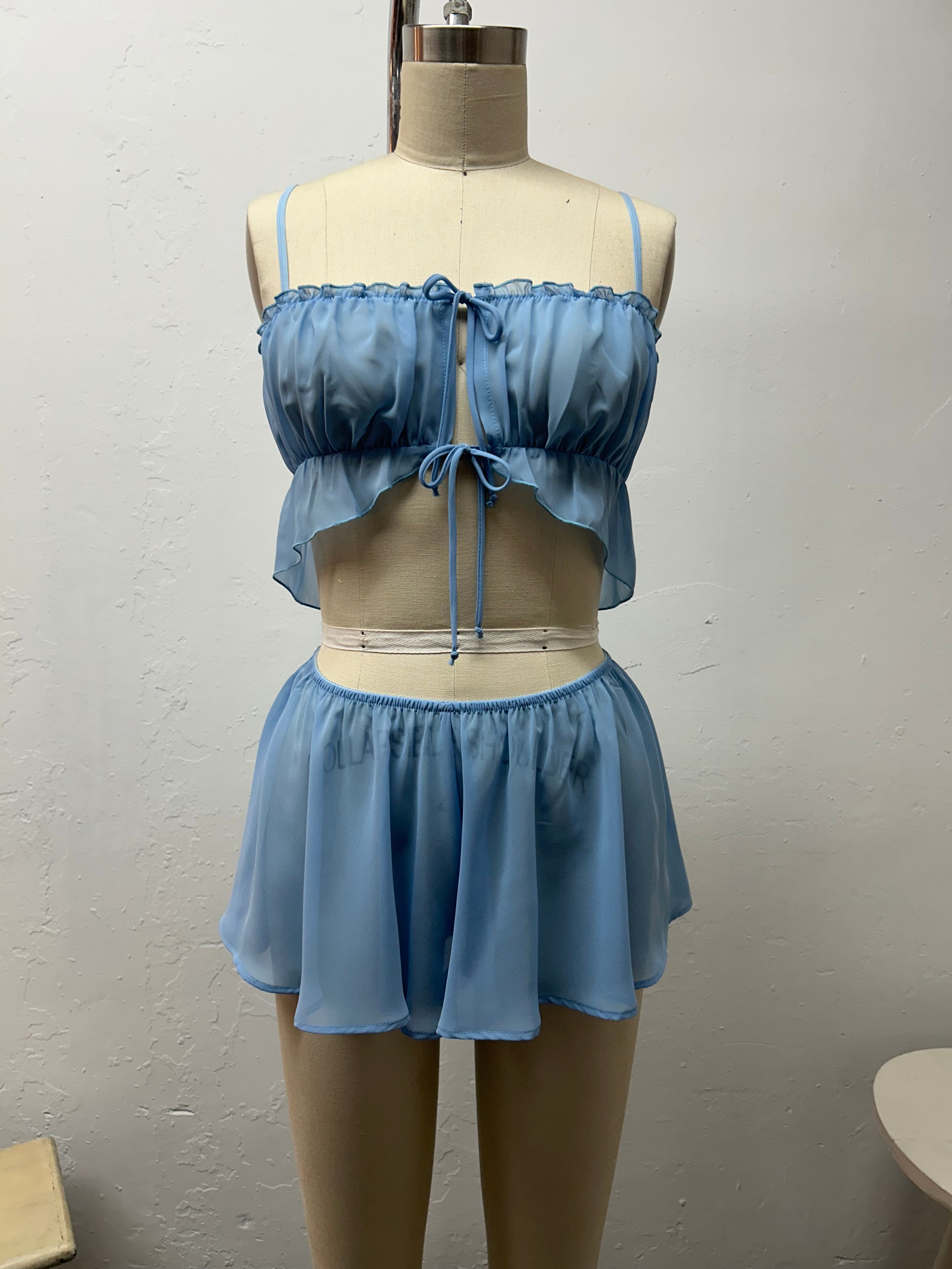 Coucou Lola Chiffon Petal Bralette in Perri-Perri — view 3