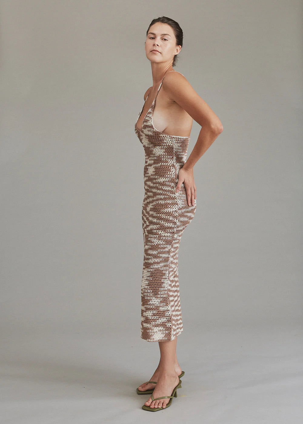 IPO Crochet Dress in Pebble — view 6