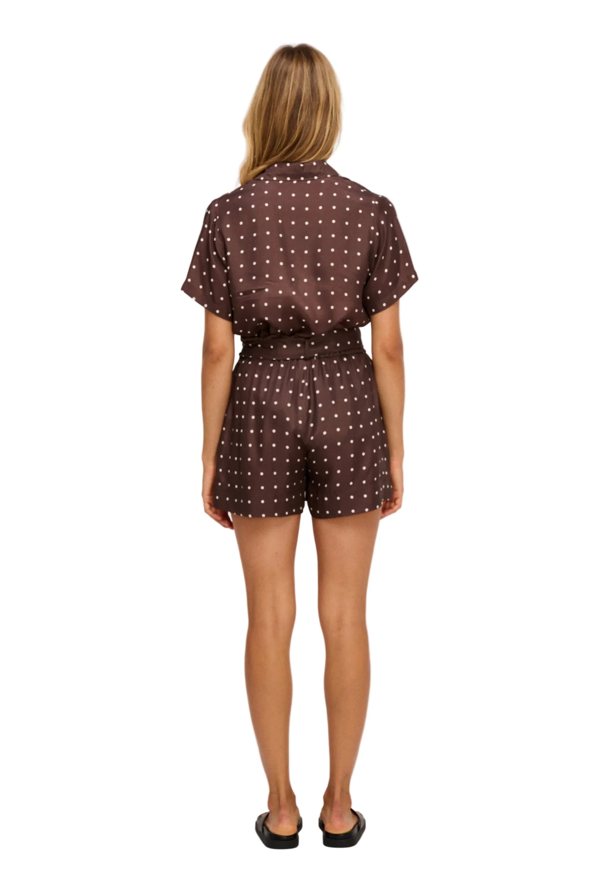 Polka Shorts in Chocolate