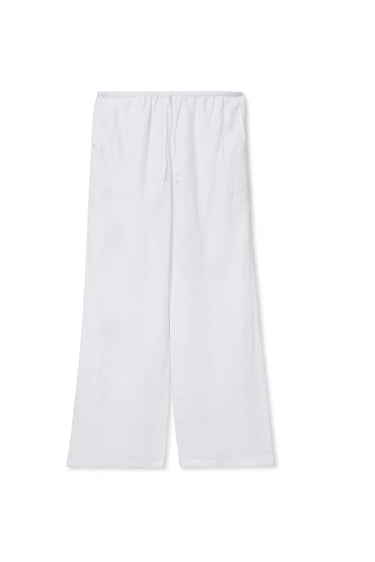 Iorana Linen Drawstring Pants in White