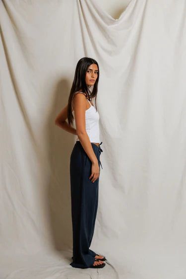 Lucille Ribbed Jersey Tank Top in White — view 3