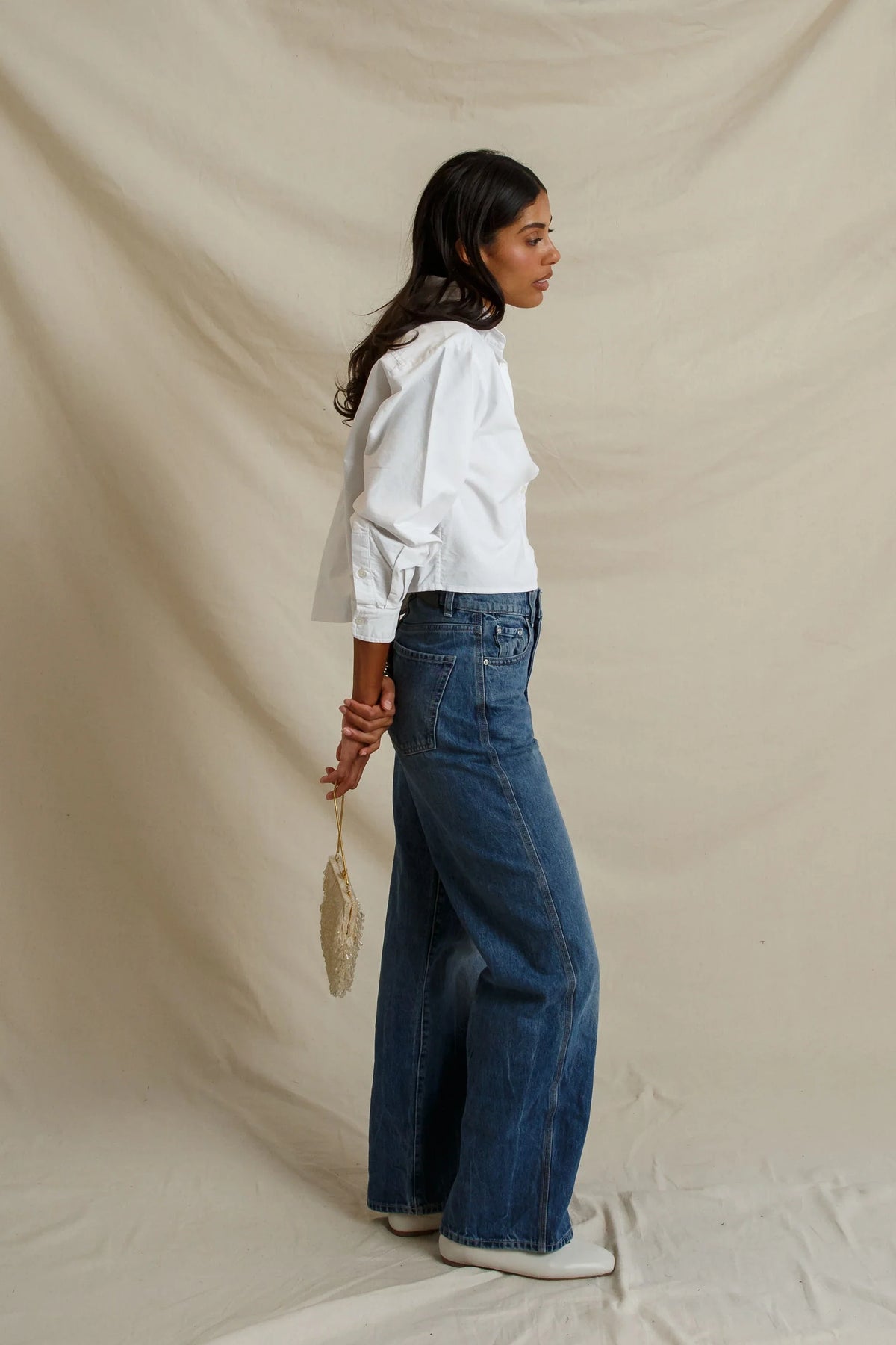 Naomi Button Down Shirt in White - view 4