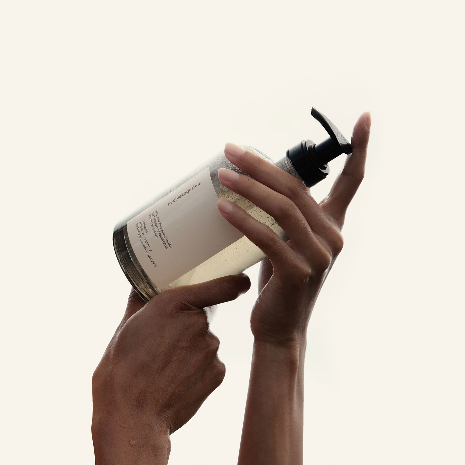 Restorative Hand Wash on a sink