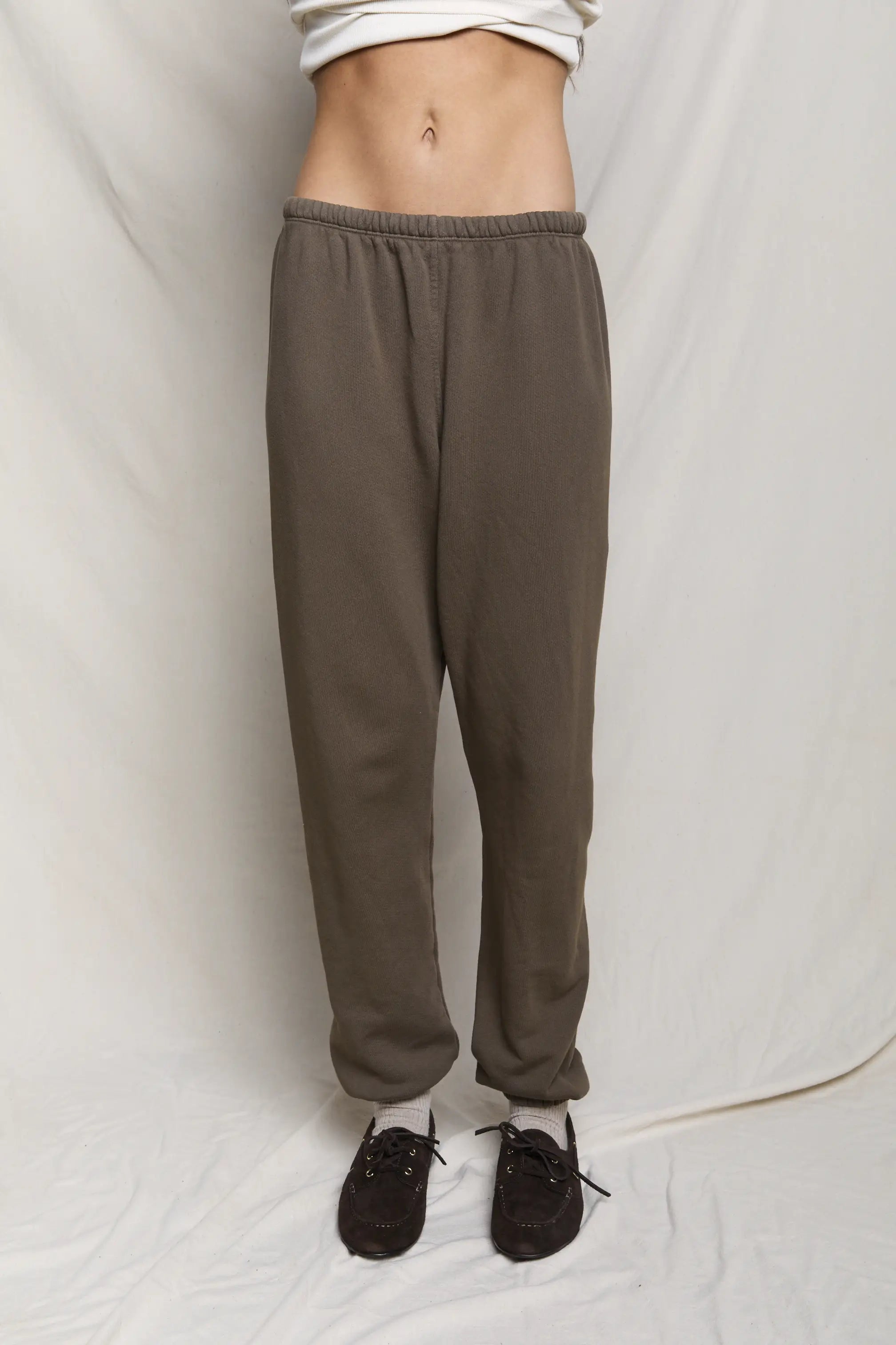 Stevie Easy Sweatpant in Dark Olive front view