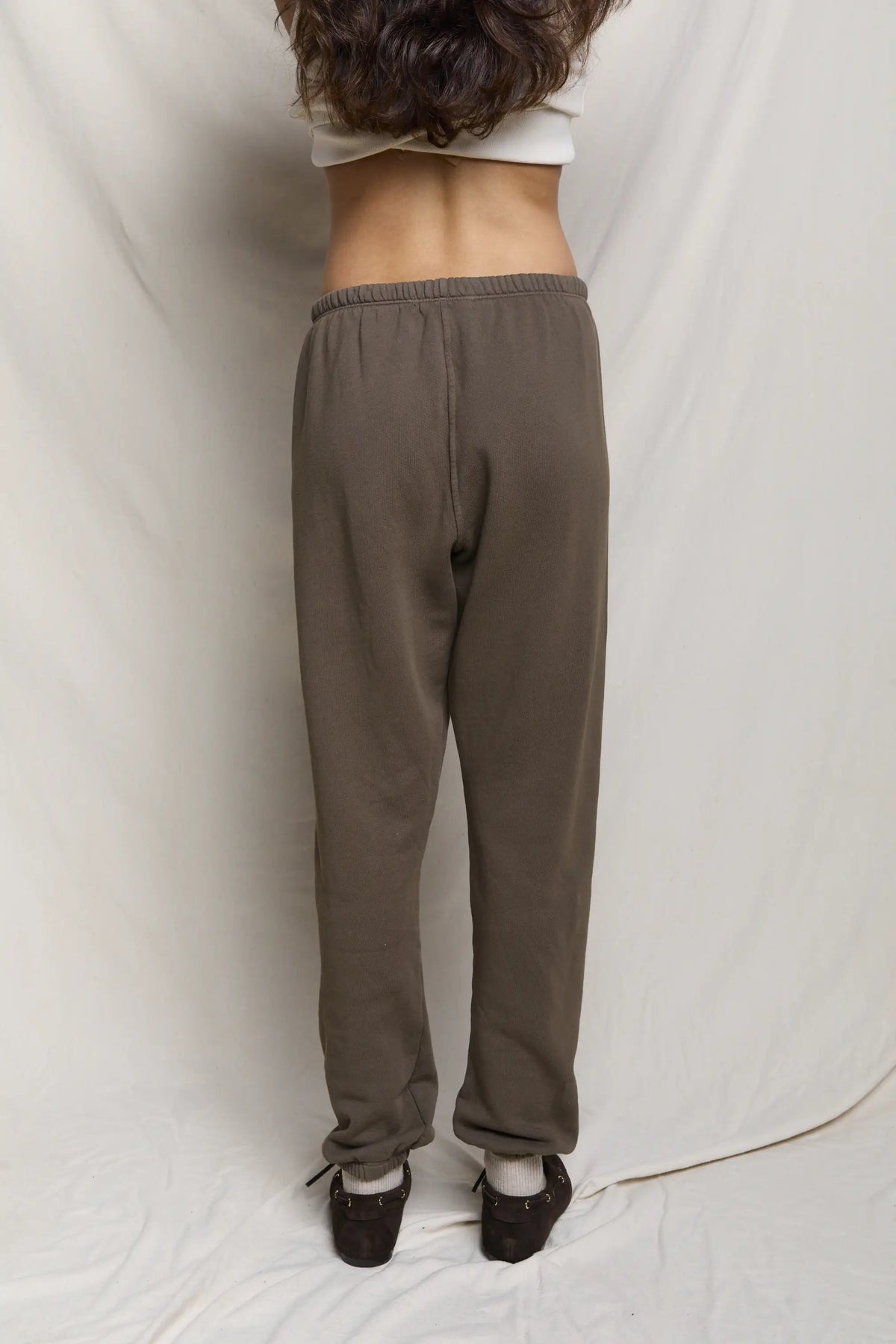Stevie Easy Sweatpant in Dark Olive — view 4