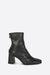 Tabatha Heeled Combo Boot in Black Suede & Leather