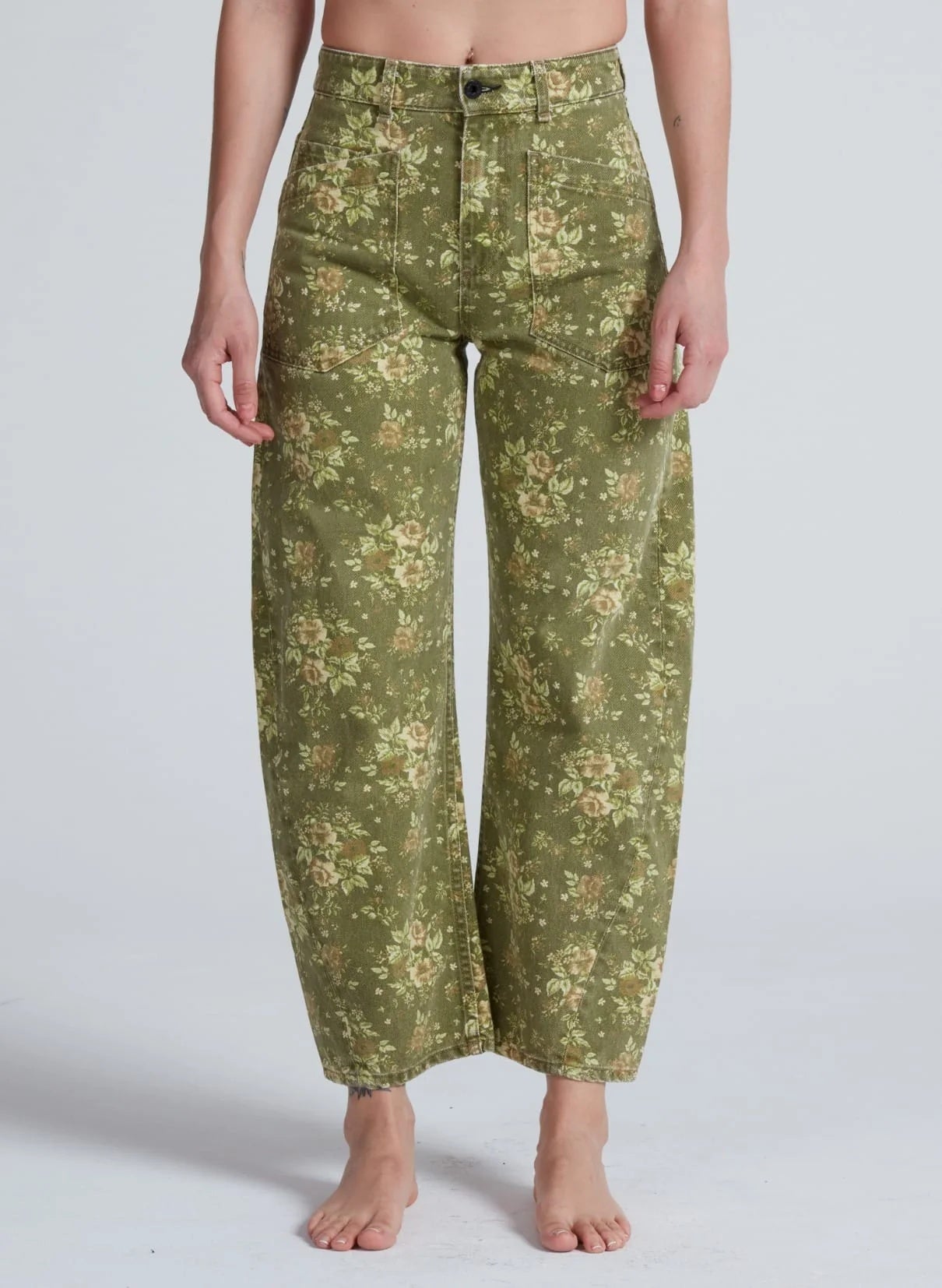 Twisted Barrel Pant in Floral Camo — view 2