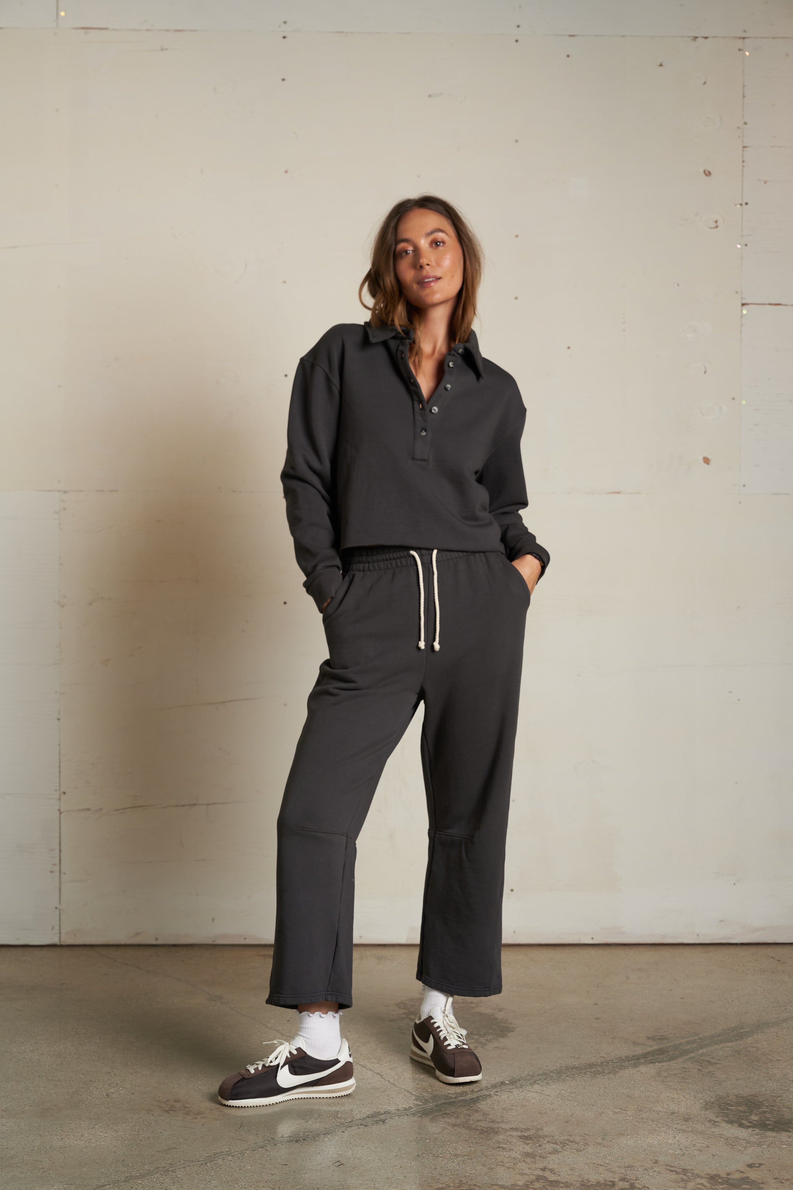 Vinny Fleece Collared Sweatshirt view 3