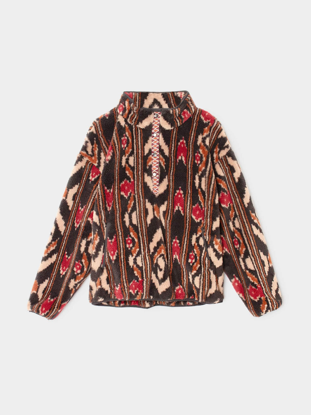 Ridge Pullover in Black Ikat — view 5