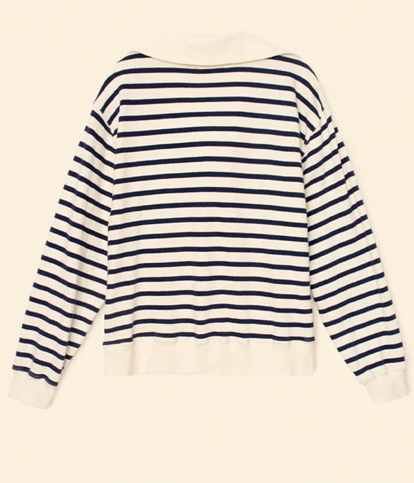 Kat Sweatshirt in Natural Stripe — view 2