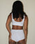 Feather Weight Rib Tank Bralette in White