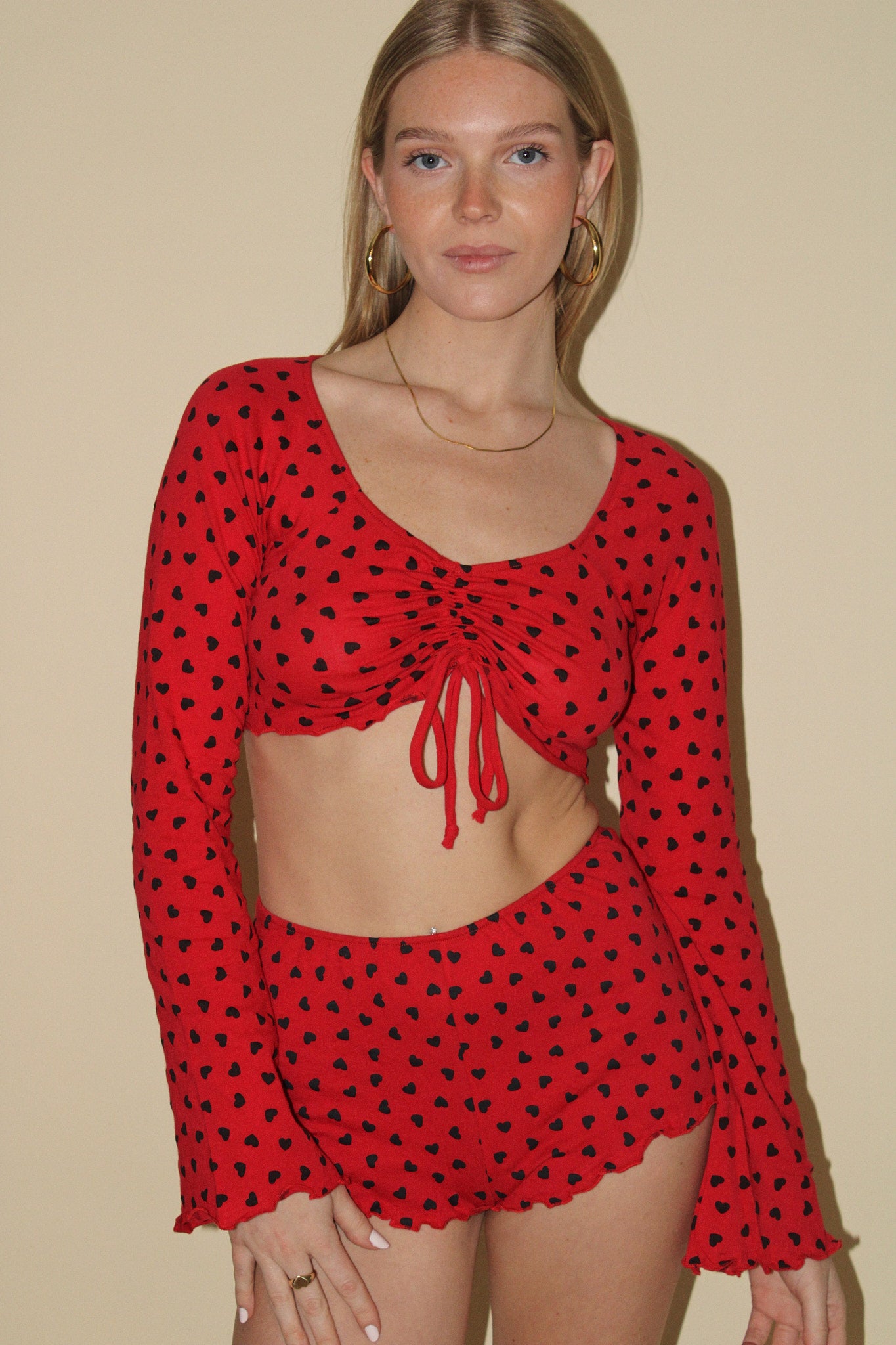 Heart Daisy Sleep Set in Tango